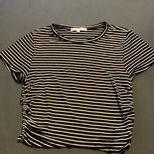 Black and white cropped shirt